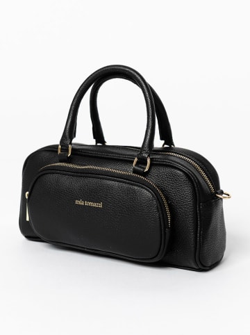 Mia Tomazzi Leren handtas "Barellai" zwart - (B)29 x (H)13 x (D)9 cm