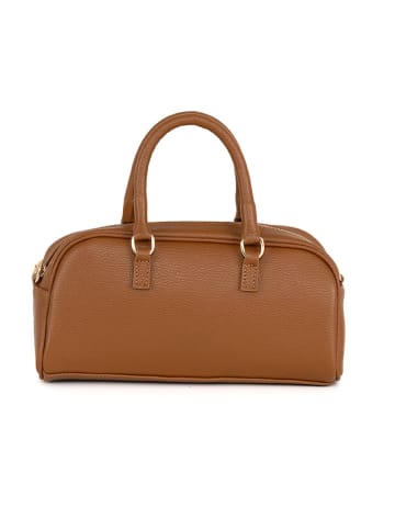 Mia Tomazzi Leren shopper "Barellai" lichtbruin - (B)29 x (H)13 x (D)9 cm