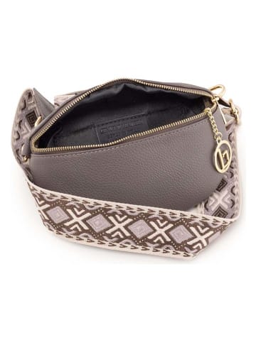 Lia Biassoni Skórzana saszetka "Irpino" w kolorze szarym - 23 x 12 x 2 cm