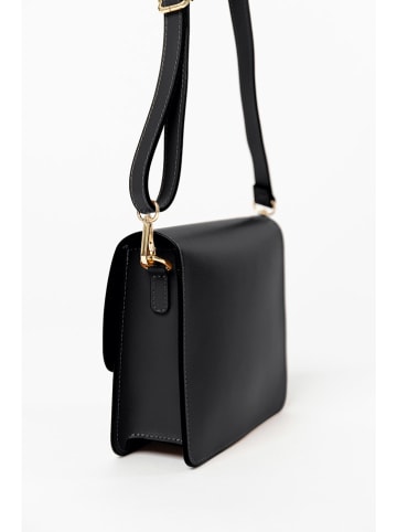 Lia Biassoni Leder-Umhängetasche "Disueri" in Schwarz - (B)22 x (H)19 x (T)7 cm