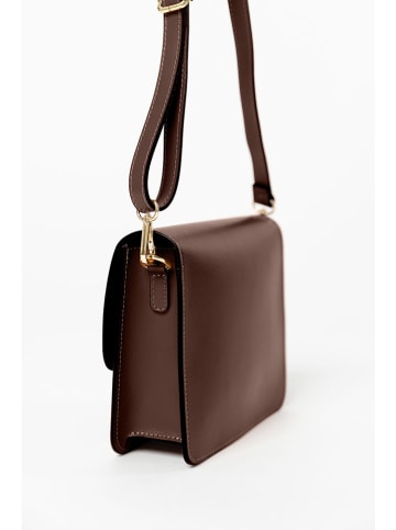 Lia Biassoni Leren schoudertas "Disueri" donkerbruin - (B)22 x (H)19 x (D)7 cm