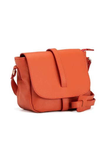 Lia Biassoni Leren schoudertas "Mella" oranje - (B)24 x (H)20 x (D)9 cm