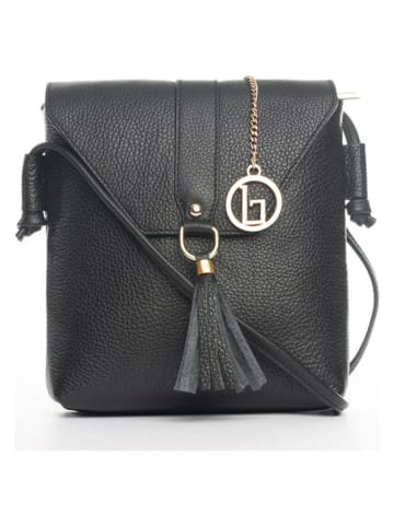 Lia Biassoni Leren schoudertas "Olona" grijs - (B)23 x (H)23 x (D)6 cm