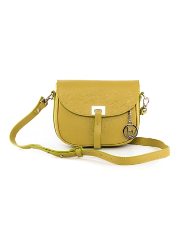 Lia Biassoni Leren schoudertas "Neva" geel - (B)20 x (H)16 x (D)6 cm