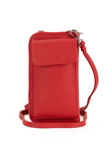 Lia Biassoni Leren smartphonetas "Cerca" rood - (B)11 x (H)19 x (D)4 cm