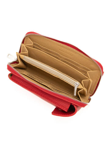 Lia Biassoni Leder-Handytasche "Cerca" in Rot - (B)11 x (H)19 x (T)4 cm