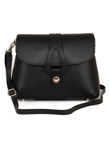 Lia Biassoni Leder-Umhängetasche "Perotto" in Schwarz - (B)25 x (H)19 x (T)9 cm