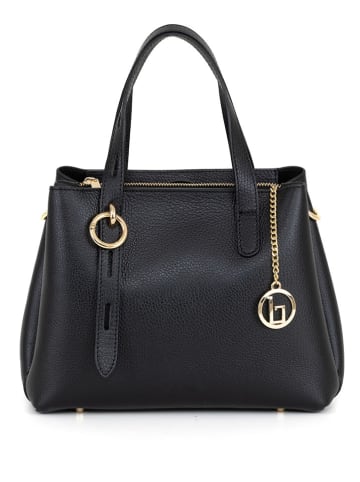Lia Biassoni Leren handtas "Verney" zwart - (B)28 x (H)21 x (D)12 cm