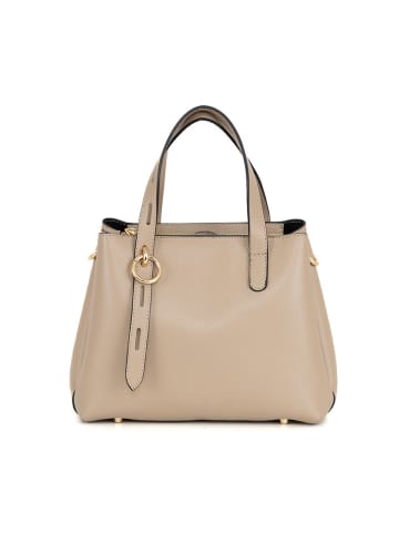 Lia Biassoni Leren handtas "Verney" taupe - (B)28 x (H)21 x (D)12 cm