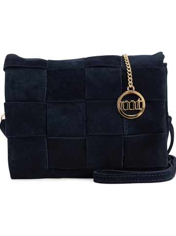 Mia Tomazzi Skórzana torebka "Empoli" w kolorze granatowym - 23 x 17 x 5 cm