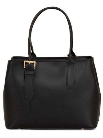 Mia Tomazzi Leren handtas zwart - (B)31 x (H)24 x (D)11 cm