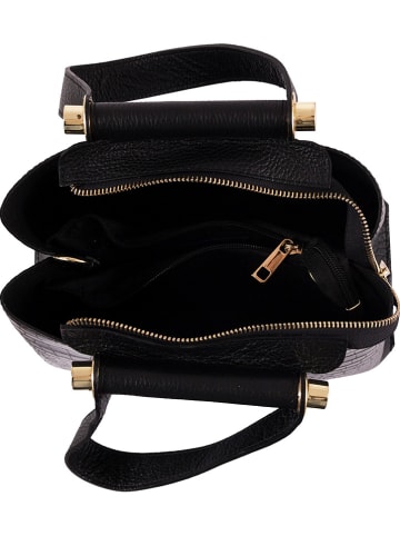 Lia Biassoni Skórzana torebka "Lato" w kolorze czarnym - 25 x 25 x 12 cm
