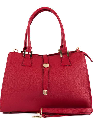Lia Biassoni Leren handtas rood - (B)35 x (H)25 x (D)11 cm