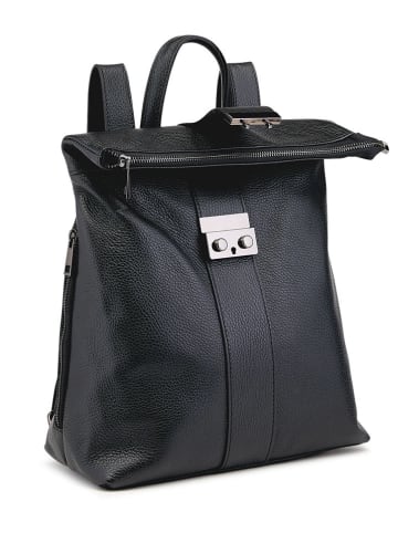 Lia Biassoni Leder-Rucksack in Schwarz - (B)34 x (H)41 x (T)12 cm