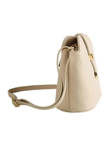 Lia Biassoni Leder-Umhängetasche in Sand - (B)29 x (H)26 x (T)12 cm