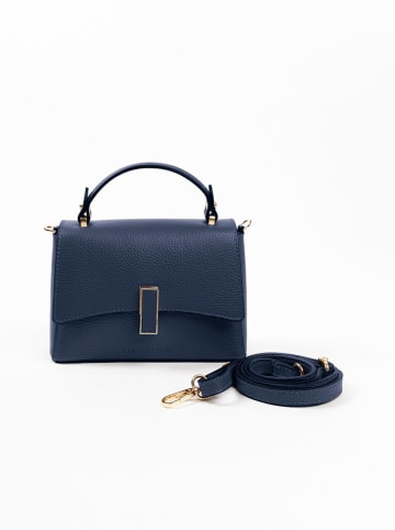 Lia Biassoni Leren handtas "Fegana" donkerblauw - (B)20 x (H)14 x (D)8 cm