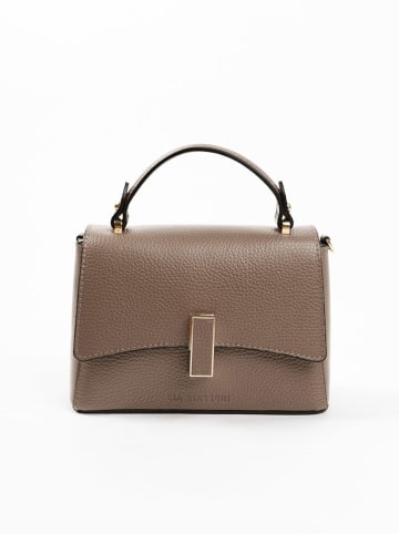 Lia Biassoni Leder-Henkeltasche "Fegana" in Beige - (B)20 x (H)14 x (T)8 cm