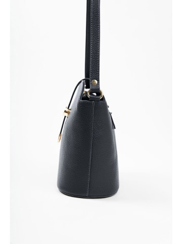 Lia Biassoni Leren schoudertas zwart - (B)24 x (H)22 x (D)10 cm