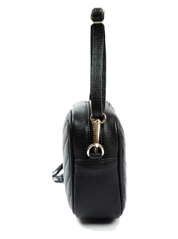 Lia Biassoni Leder-Umhängetasche  in Schwarz - (B)22 x (H)16 x (T)7 cm