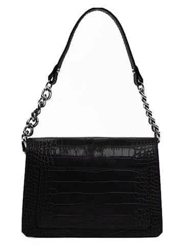 Lia Biassoni Leren schoudertas zwart - (B)23 x (H)17 x (D)10 cm