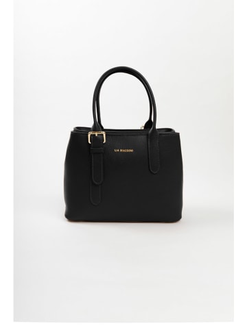 Lia Biassoni Leren handtas zwart - (B)33 x (H)25 x (D)11 cm