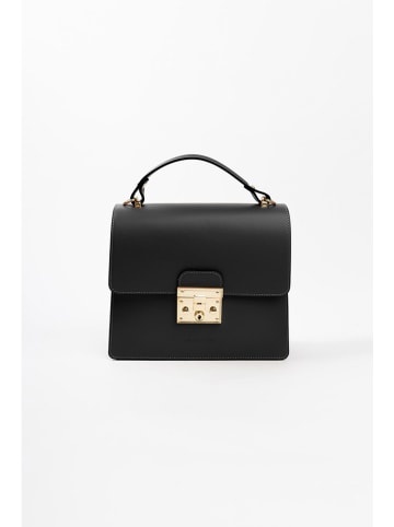 Lia Biassoni Leder-Henkeltasche in Schwarz - (B)27 x (H)24 x (T)8 cm