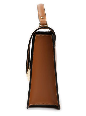 Lia Biassoni Leren handtas lichtbruin - (B)27 x (H)24 x (D)8 cm