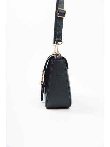 Lia Biassoni Leder-Umhängetasche  in Schwarz - (B)24 x (H)18 x (T)8 cm