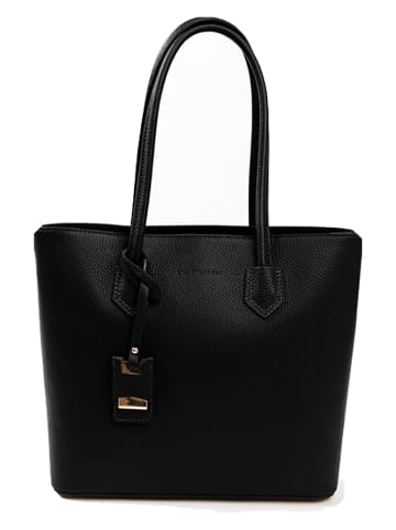 Lia Biassoni Leren schoudertas zwart - (B)34 x (H)29 x (D)12 cm