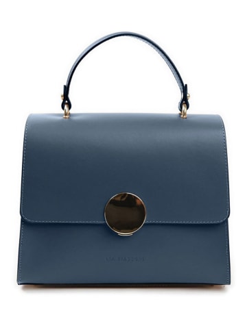 Lia Biassoni Leren handtas "Ensa" donkerblauw - (B)26 x (H)22 x (D)12 cm
