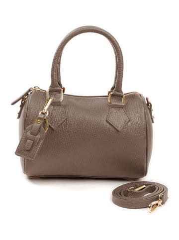 Lia Biassoni Leren handtas taupe - (B)22 x (H)17 x (D)13 cm