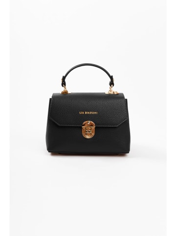 Lia Biassoni Leren handtas zwart - (B)23 x (H)16 x (D)12 cm