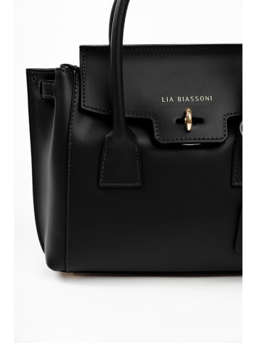 Lia Biassoni Leren handtas zwart - (B)30 x (H)23 x (D)11 cm