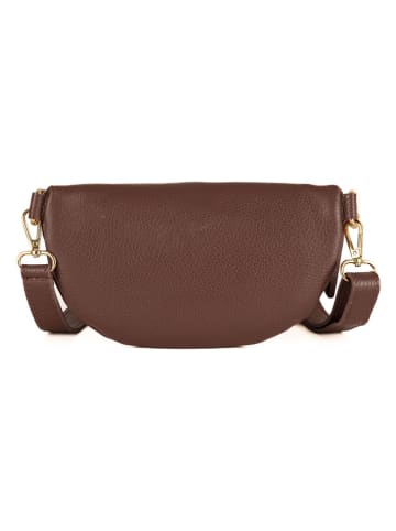 Mia Tomazzi Leder-Brustbeutel ''Perugino'' in Braun - (B)23 x (H)13 x (T)2 cm