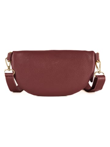 Mia Tomazzi Leder-Brustbeutel "Perugino" in Bordeaux - (B)23 x (H)13 x (T)2 cm