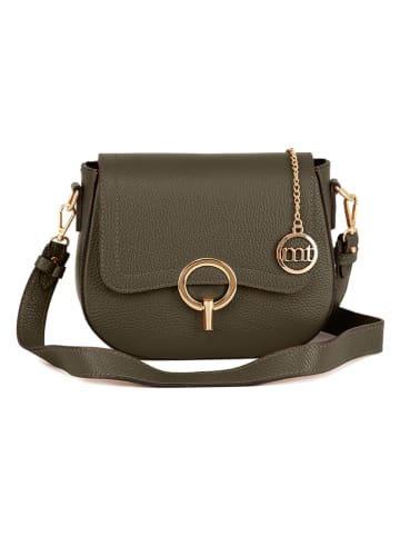 Mia Tomazzi Leder-Umhängetasche " Carracci" in Oliv - (B)23 x (H)18 x (T)7,5 cm