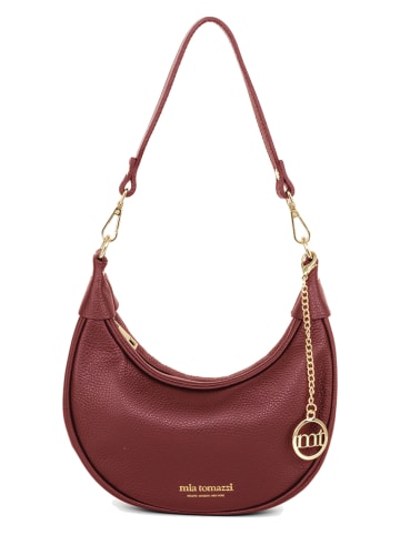 Mia Tomazzi Leren schoudertas "Carabelli" rood - (B)25 x (H)14 x (D)8 cm