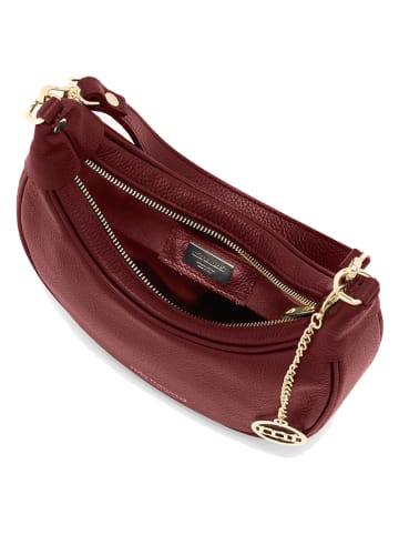 Mia Tomazzi Leren schoudertas "Carabelli" rood - (B)25 x (H)14 x (D)8 cm
