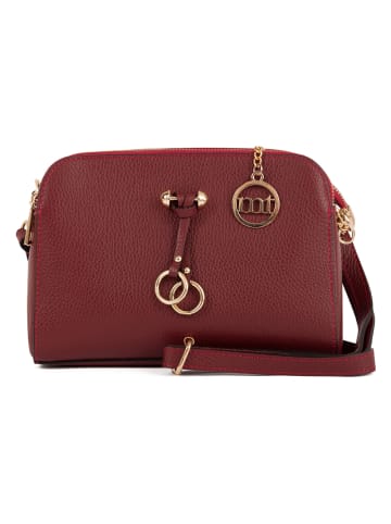 Mia Tomazzi Leder-Umhängetasche "Certosa" in Bordeaux - (B)24 x (H)16 x (T)8 cm