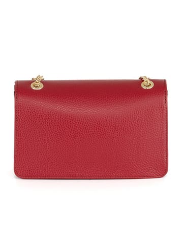 Mia Tomazzi Leder-Umhängetasche "Bagarotti" in Rot - (B)19 x (H)15 x (T)9 cm