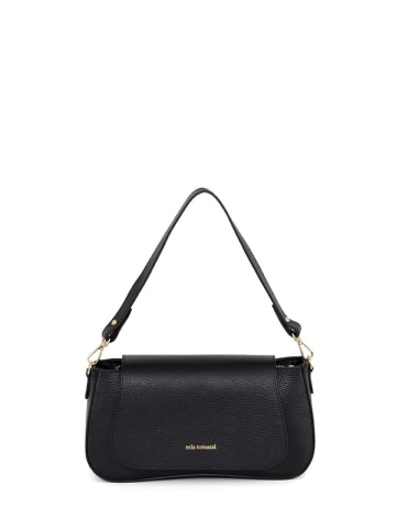 Mia Tomazzi Leder-Schultertasche "Zambaldi" in Schwarz - (B)31 x (H)17 x (T)10 cm