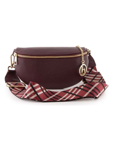 Lia Biassoni Leren heuptas "Irpino" bruin - (B)23 x (H)12 x (D)2cm