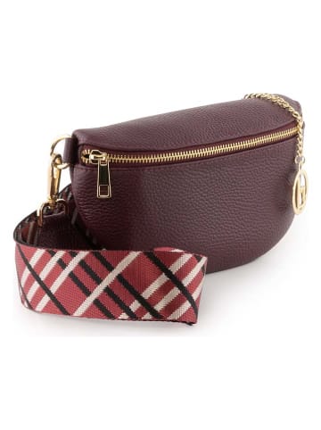 Lia Biassoni Leren heuptas "Irpino" bruin - (B)23 x (H)12 x (D)2cm