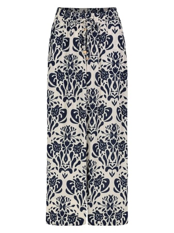 Eight2Nine Hose in Creme/ Dunkelblau