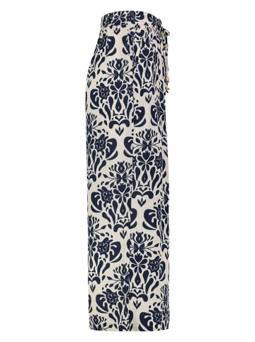 Eight2Nine Spodnie w kolorze kremowo-granatowym