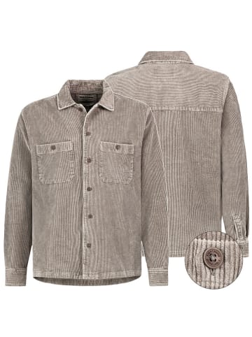 Eight2Nine Koszula sztruksowa w kolorze szarobrązowym