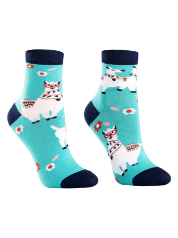 TODO SOCKS 2er-Set: Socken in Dunkelblau/ Türkis