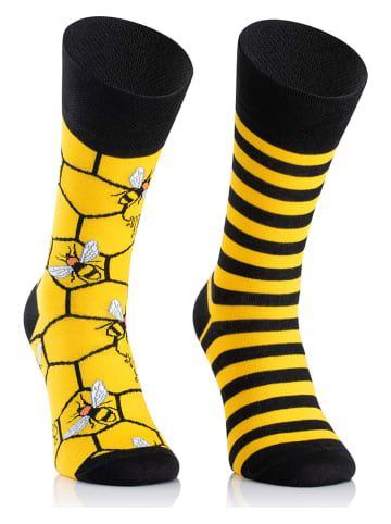 TODO SOCKS 2er-Set: Socken in Schwarz/ Gelb
