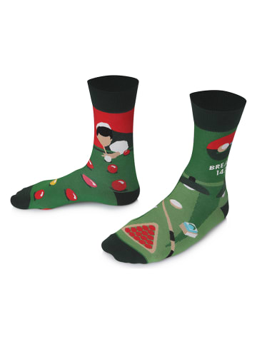 TODO SOCKS 2er-Set: Socken in Grün/ Rot