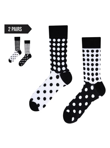 TODO SOCKS 2er-Set: Socken in Schwarz/ Weiß